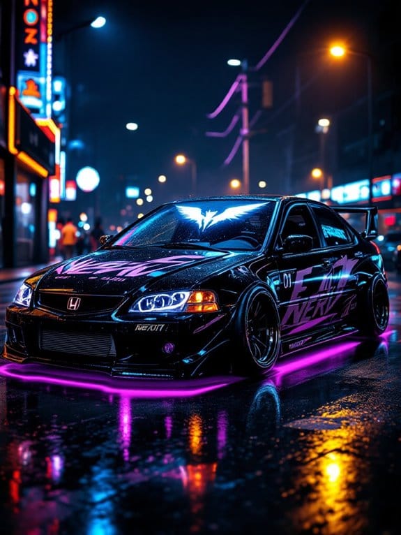 evangelion themed car enhancements