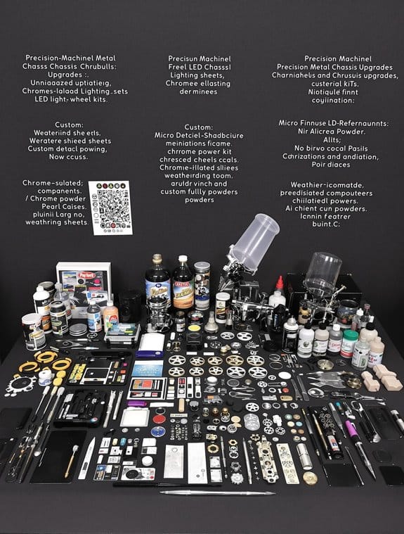 selecting model car components