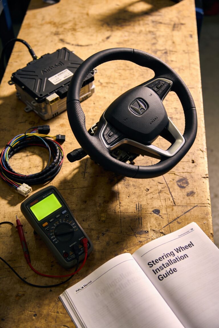 airbag equipped steering wheel swap