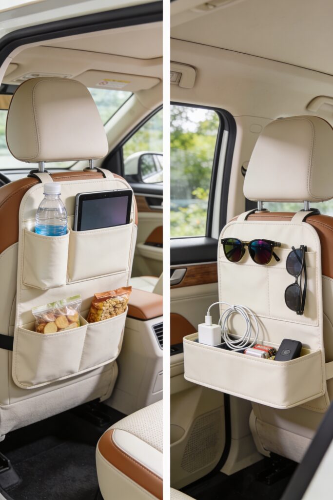 comparing behind seat and console