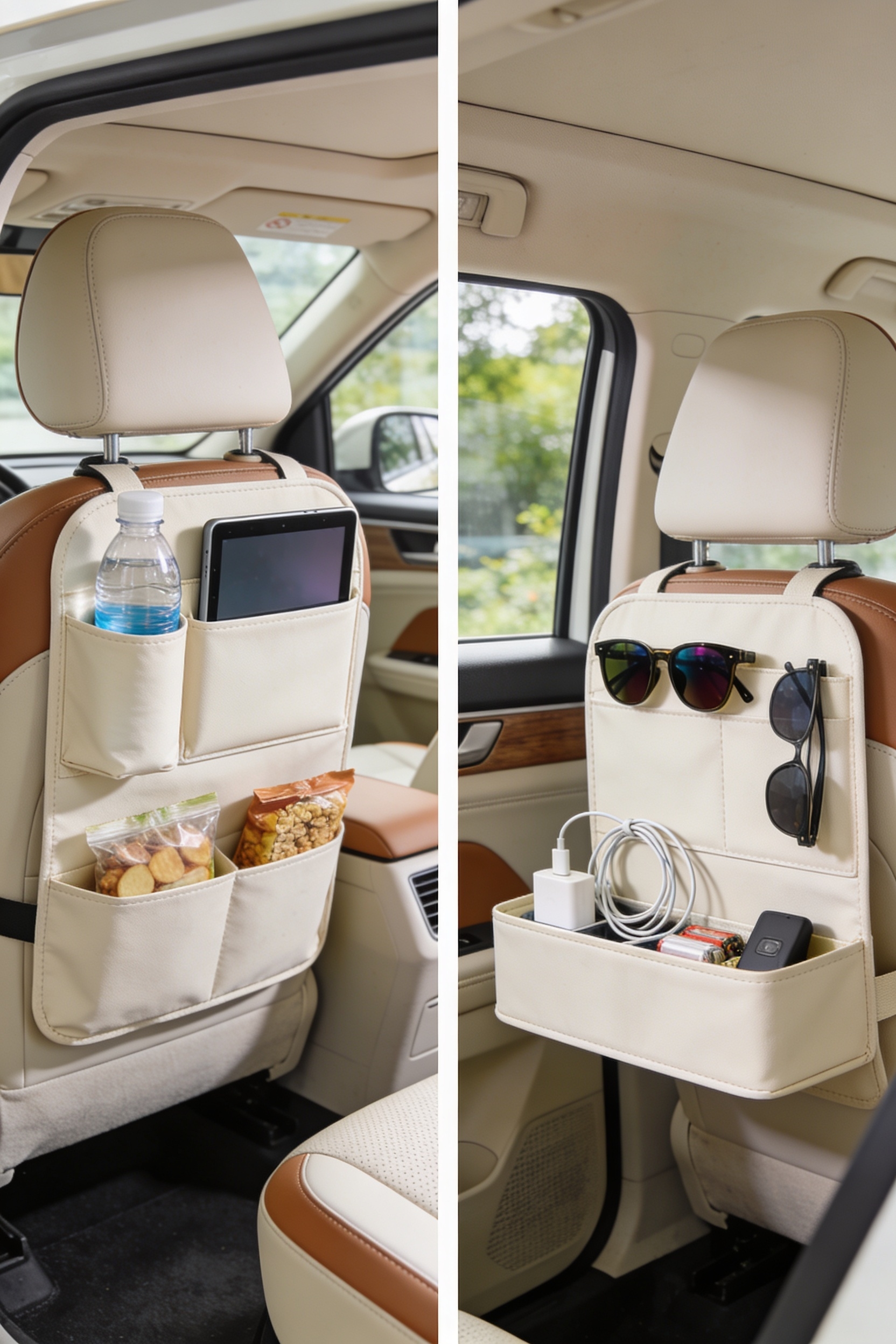 comparing behind seat and console