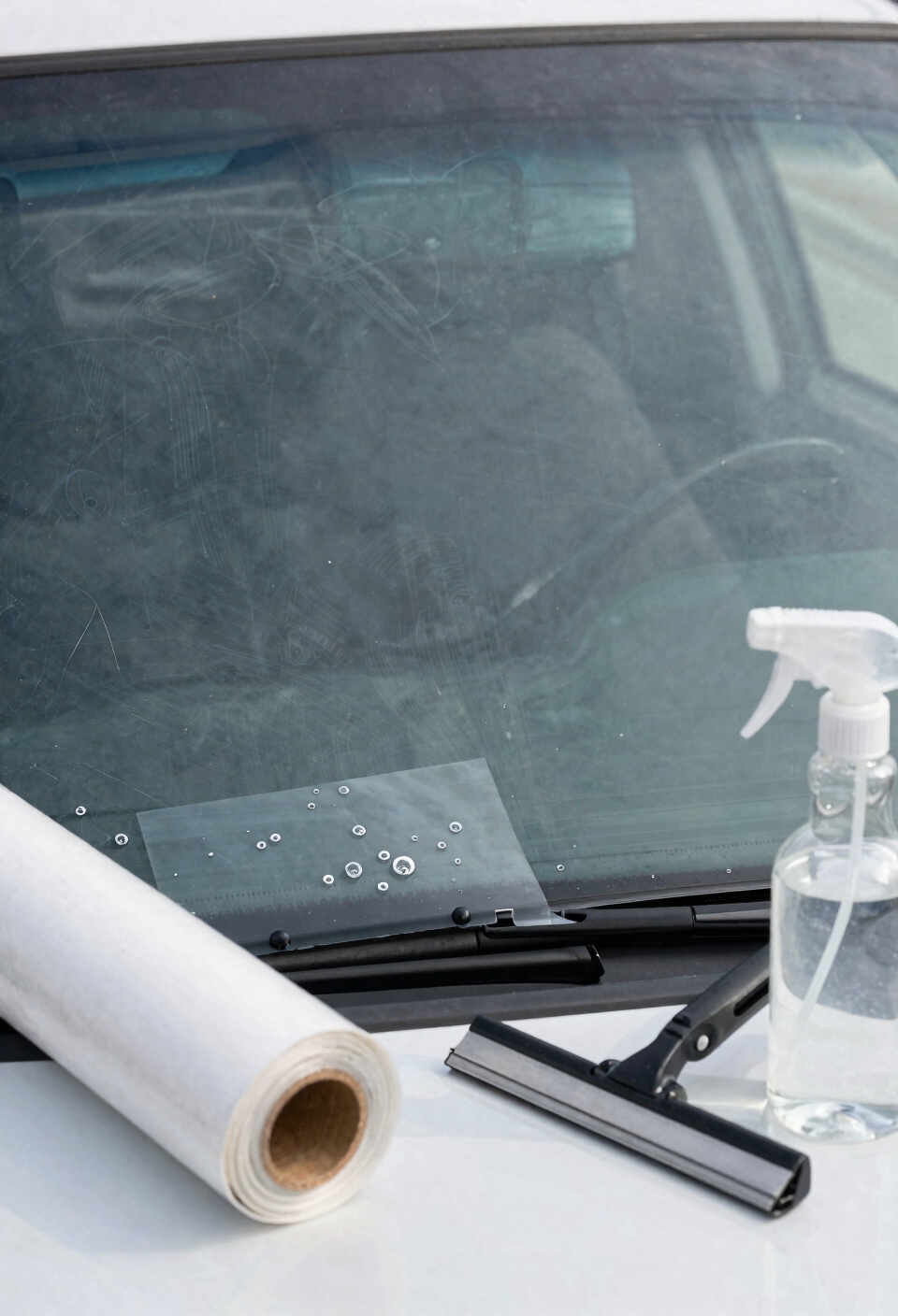 dirty glass causes tint bubbles
