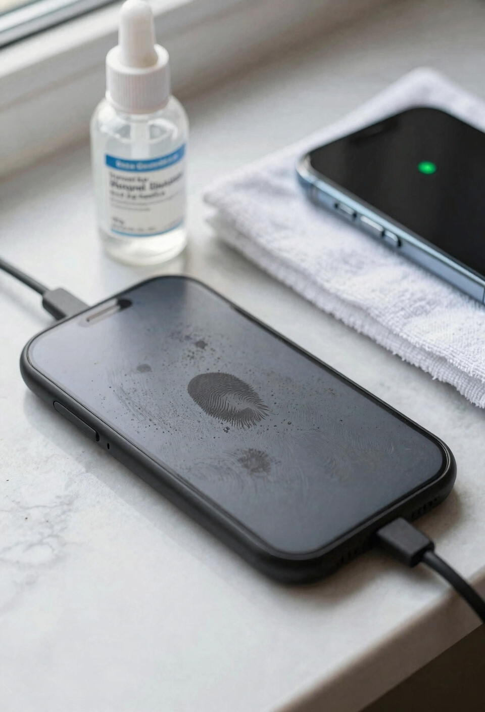 dust and oils slow charging