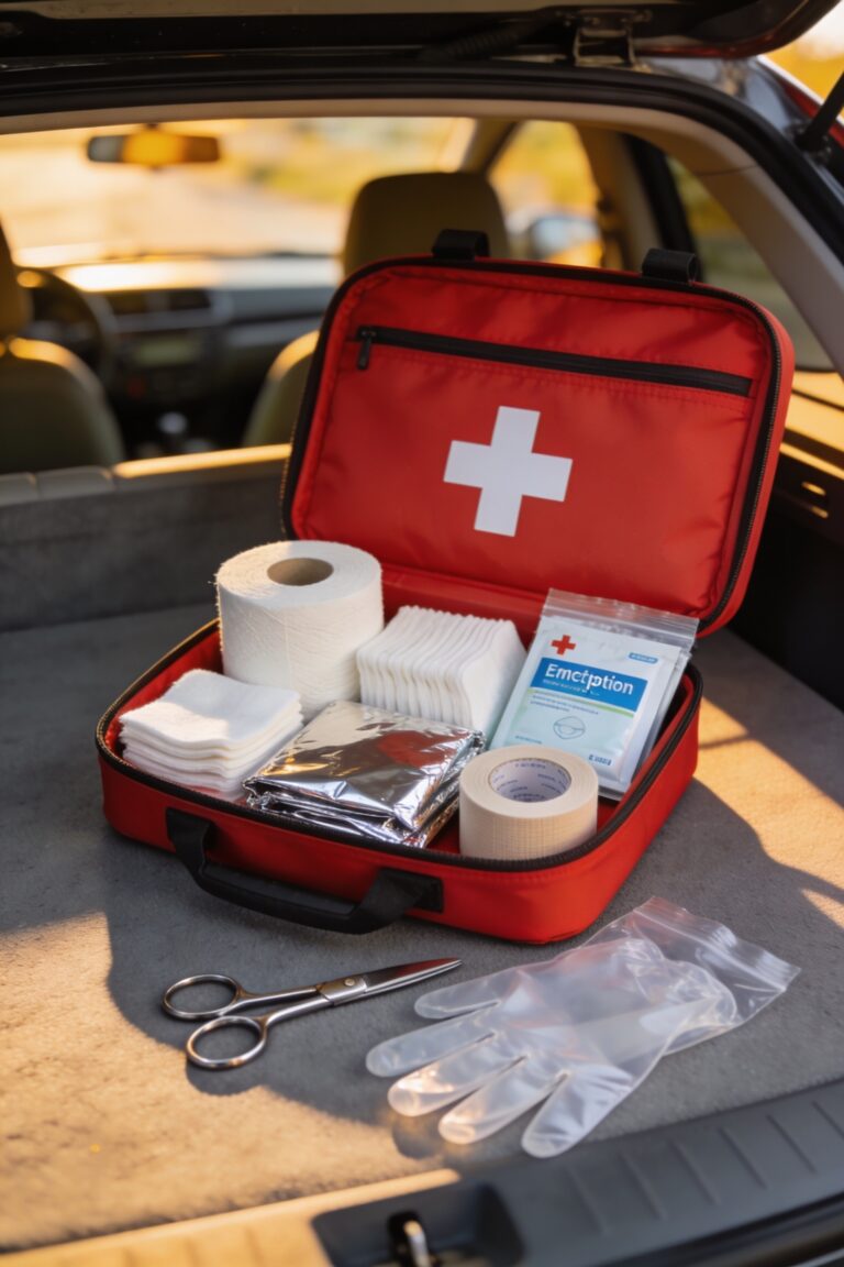 essential car first aid contents