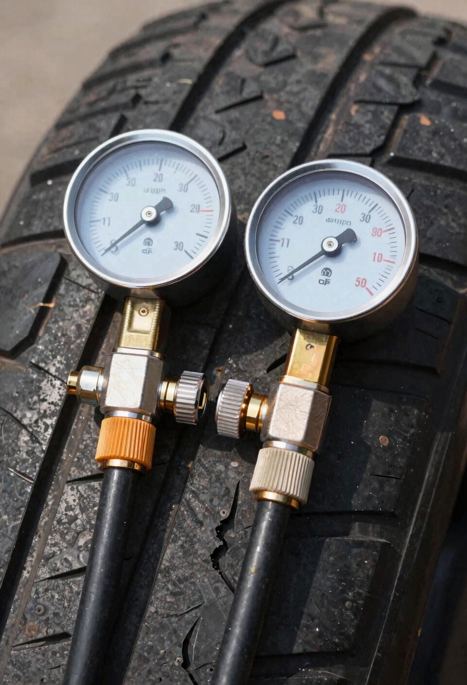 hose air raises gauge