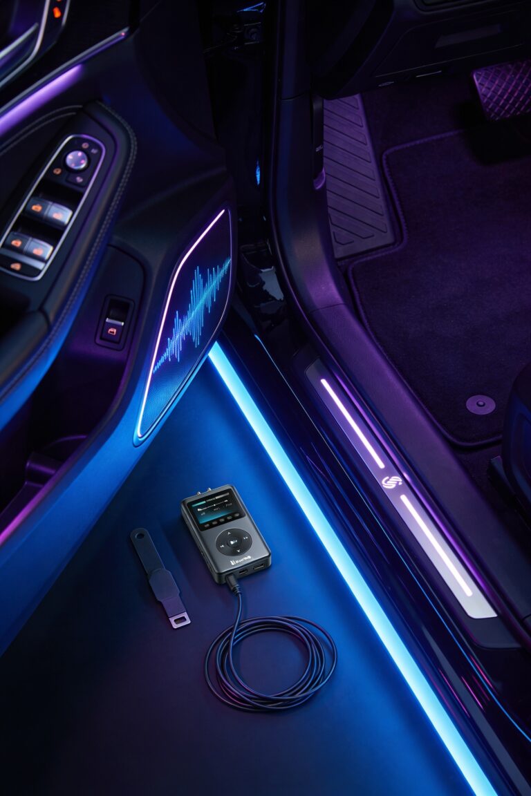 music synced led footwell lighting