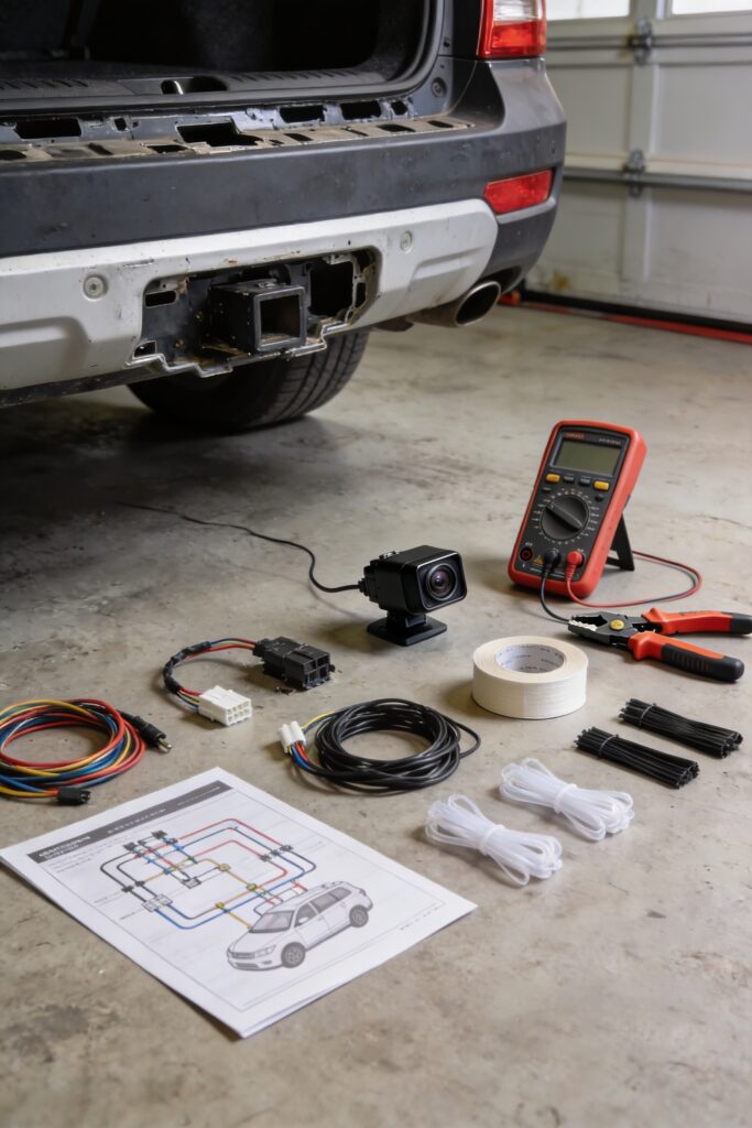 pre wiring backup camera checklist