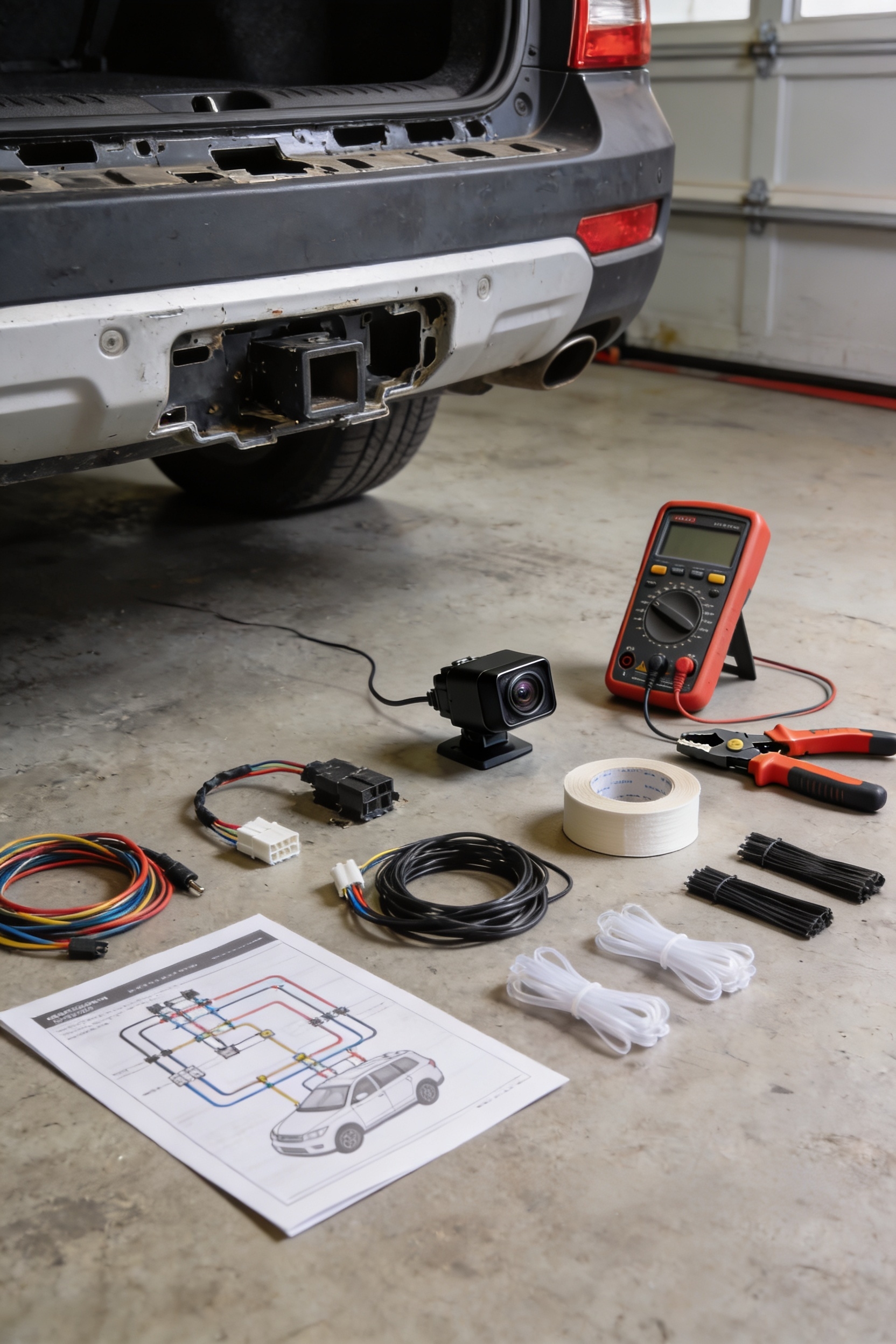 pre wiring backup camera checklist