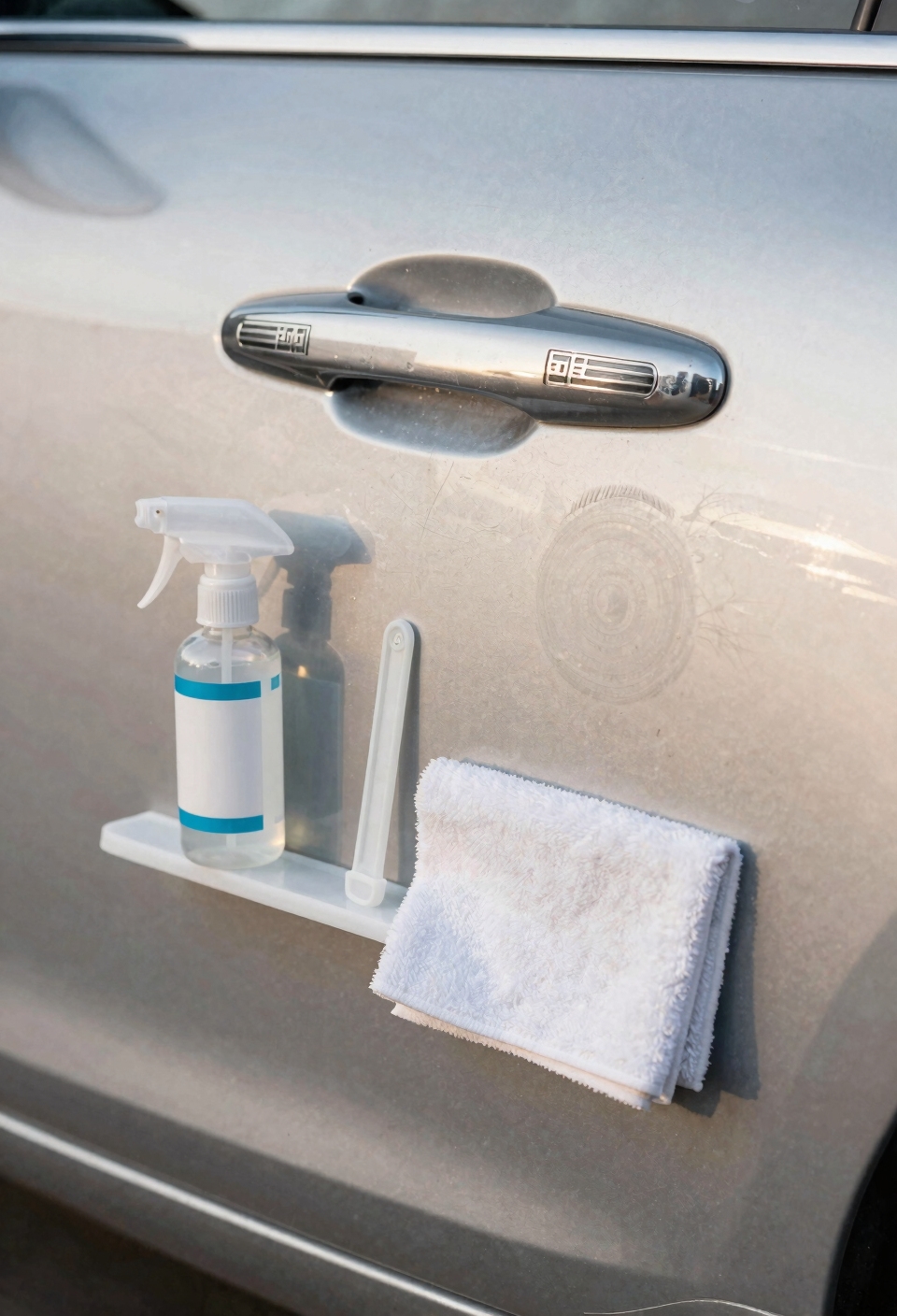 remove adhesive residue gently