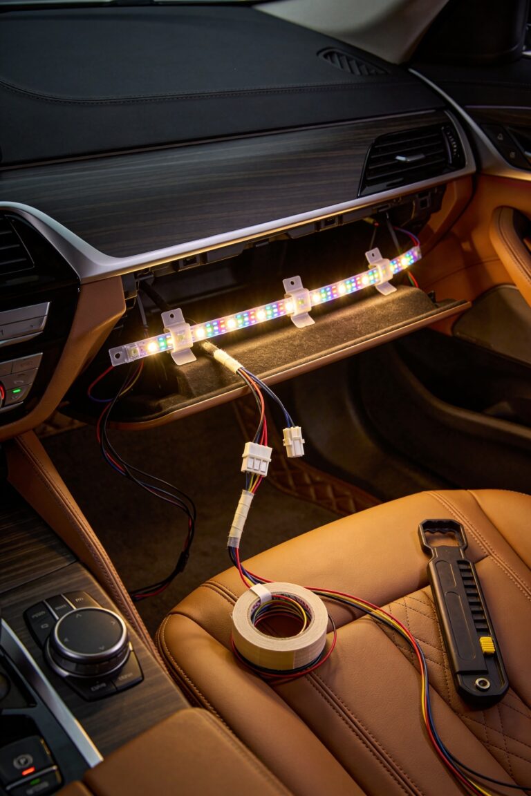 secure under dash led connections