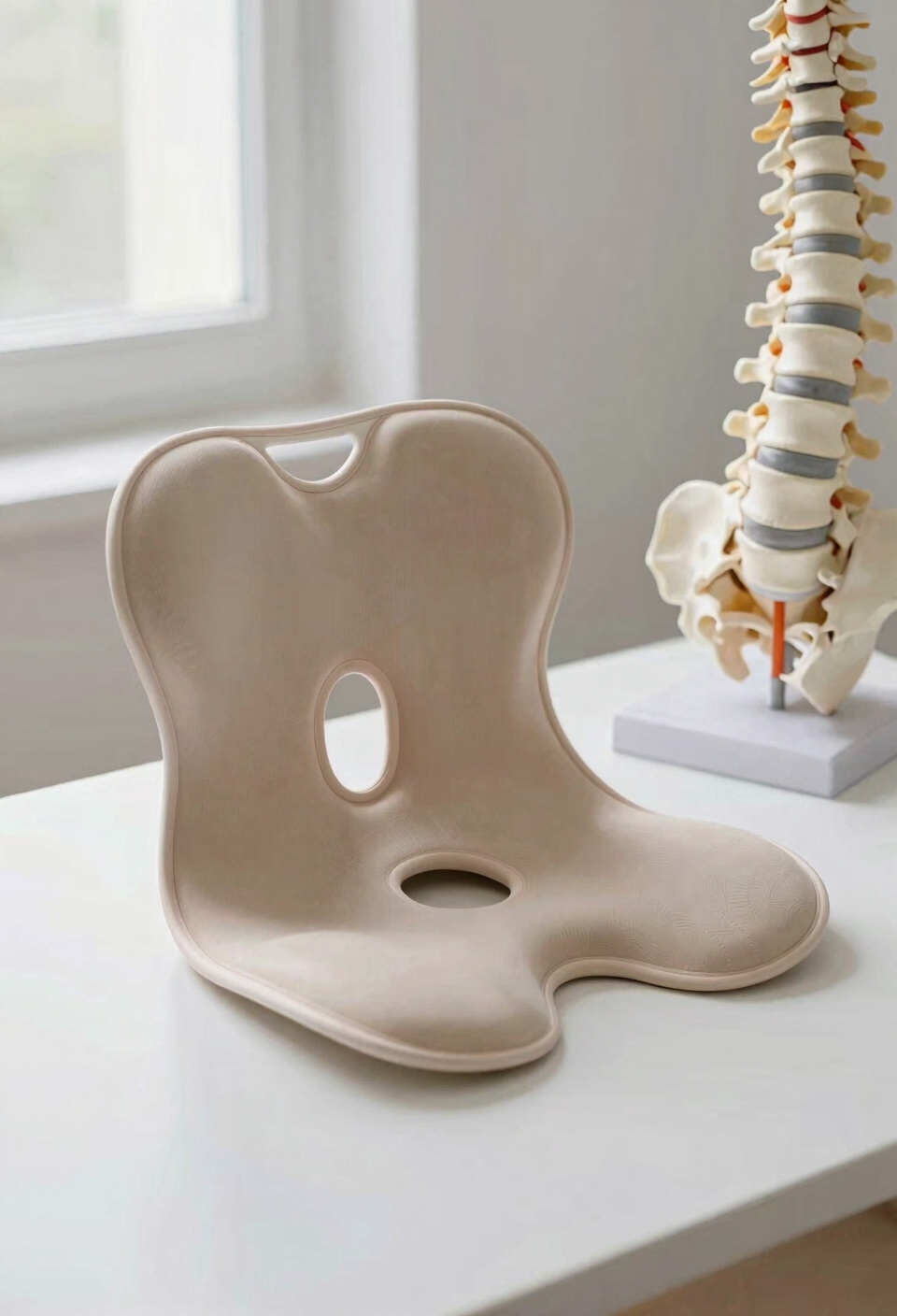 supports lumbar curve reduces tilt